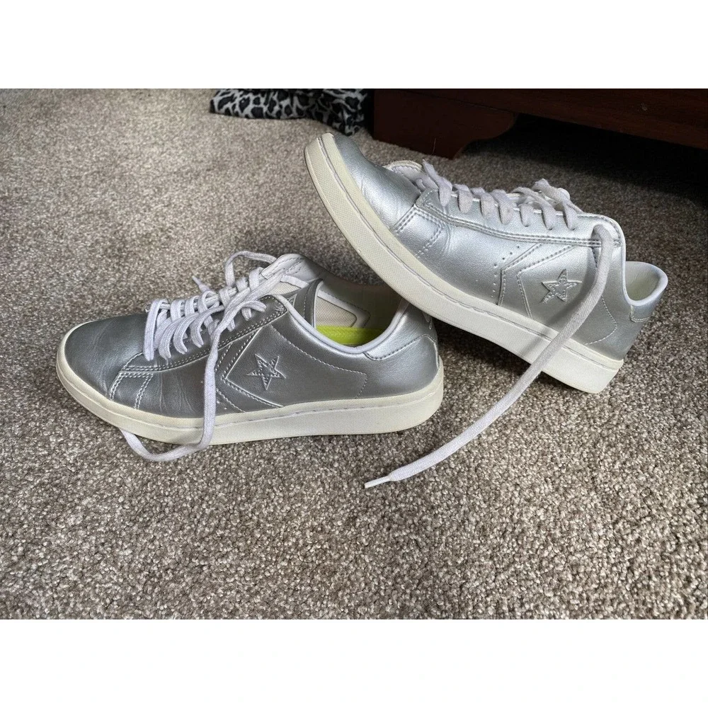 Converse One Star PL LP Silver 555947C Women’s 6.5 - Picture 3 of 6